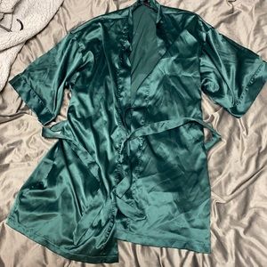 Silk lingerie robe